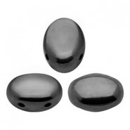 Cuentas de vidrio Samos® by Puca® - Jet hematite 23980/14400